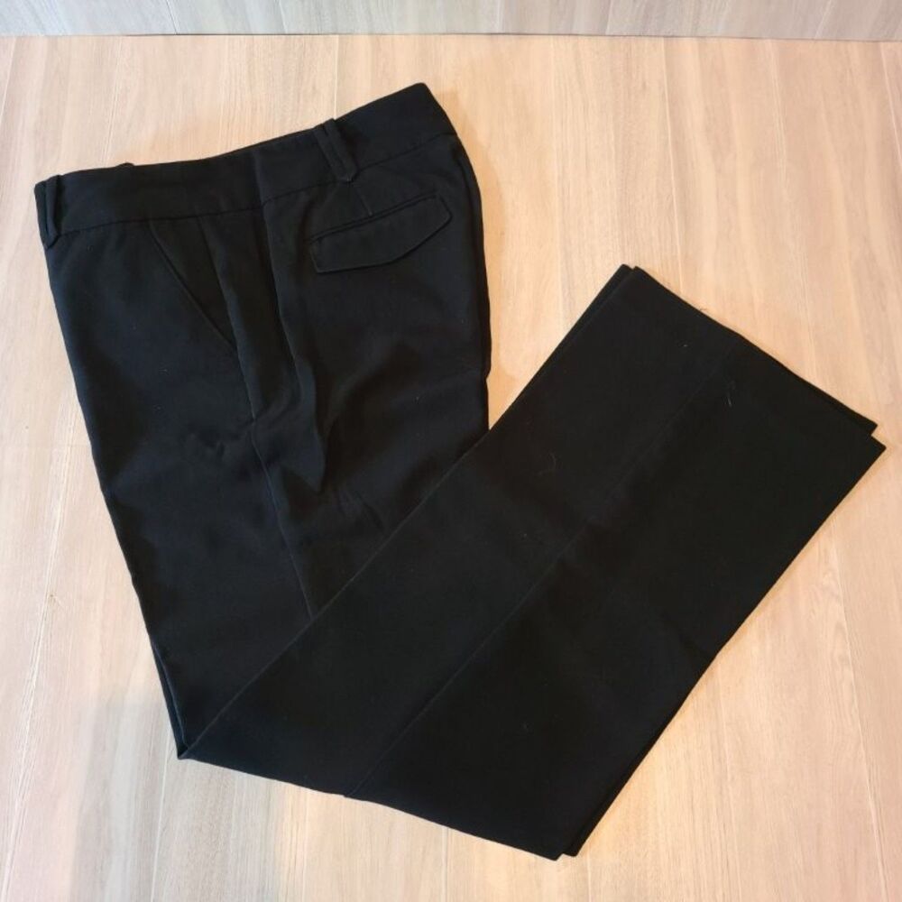 Daisy Fuentes Women Black Dress Pants 6P Petite Stretch Career Work Slacks Smart